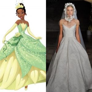 princess tiana wedding dress