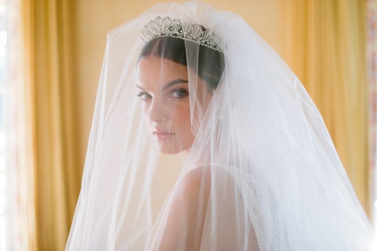 Cathedral Bridal Veil in Tulle Kleinfeld Bridal