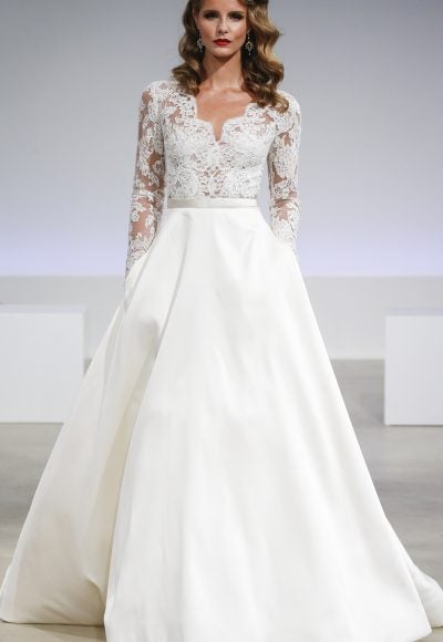 Romantic A-line Wedding Dress by Anne Barge