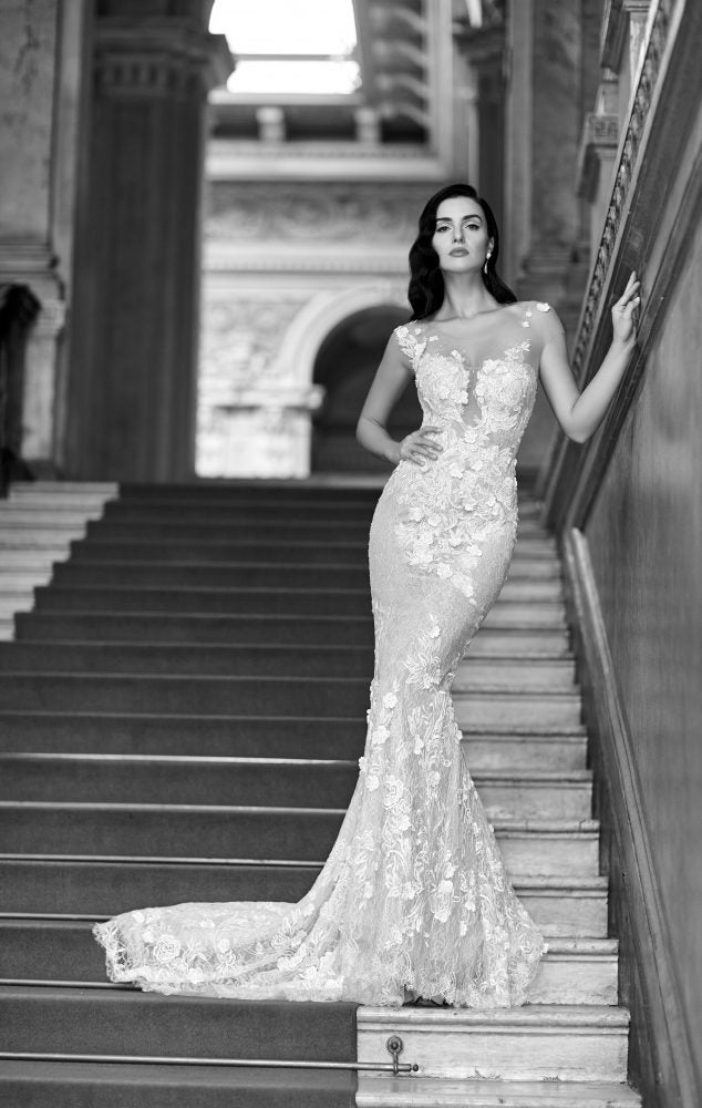 Modern Fit And Flare Wedding Dress by Maison Signore - Image 1