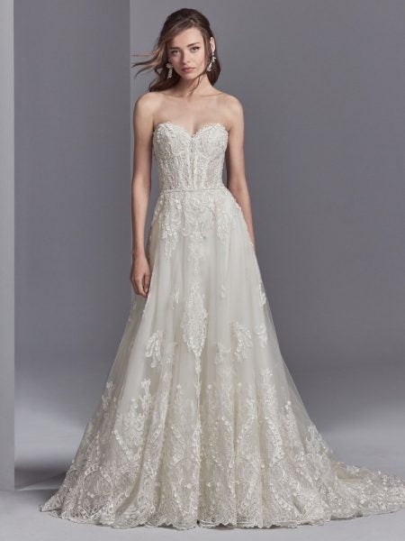 wedding dresses strapless sweetheart neckline