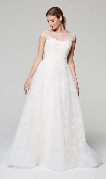 Photo for wedding dress illusion neckline