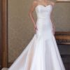 Simple Satin Sweetheart Neck Fit And Flare Wedding Dress - Image 1