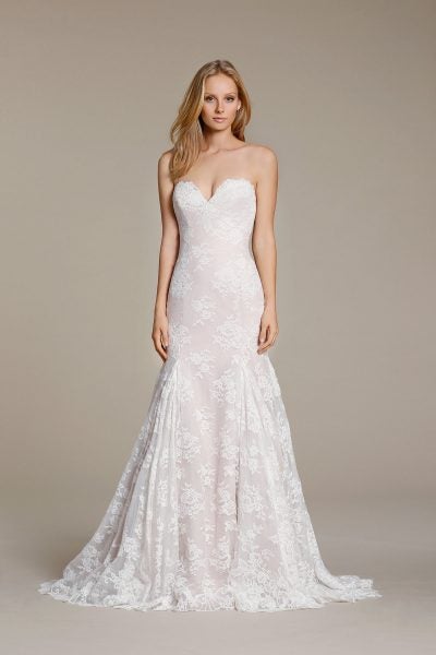 Sweetheart Lace Fit And Flare Wedding Dress - Image 1