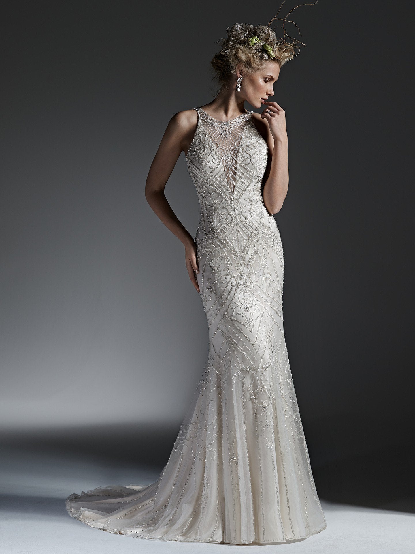 Sheath Wedding Dresses with Crystals | Dresses Images 2022