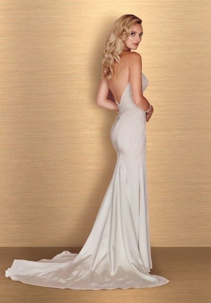 Sweetheart Sstrapless Neck Fit And Flare Wedding Dress by Paloma Blanca - Image 2