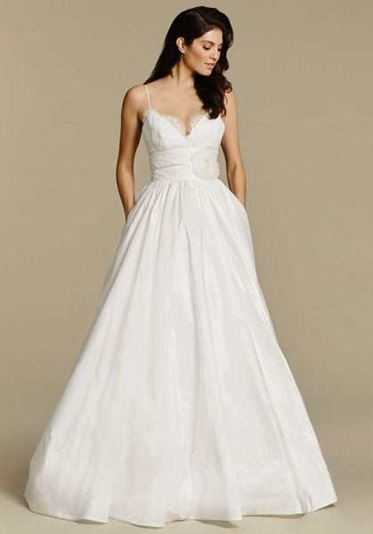 Spaghetti Strap Ball Gown Wedding Dress