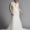 Mermaid Wedding Dress With Beaded Bodice And Tulle Skirt - Image 1