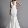 Sleeveless V-neck Fit And Flare Wedding Dress by Pnina Tornai - Image 1