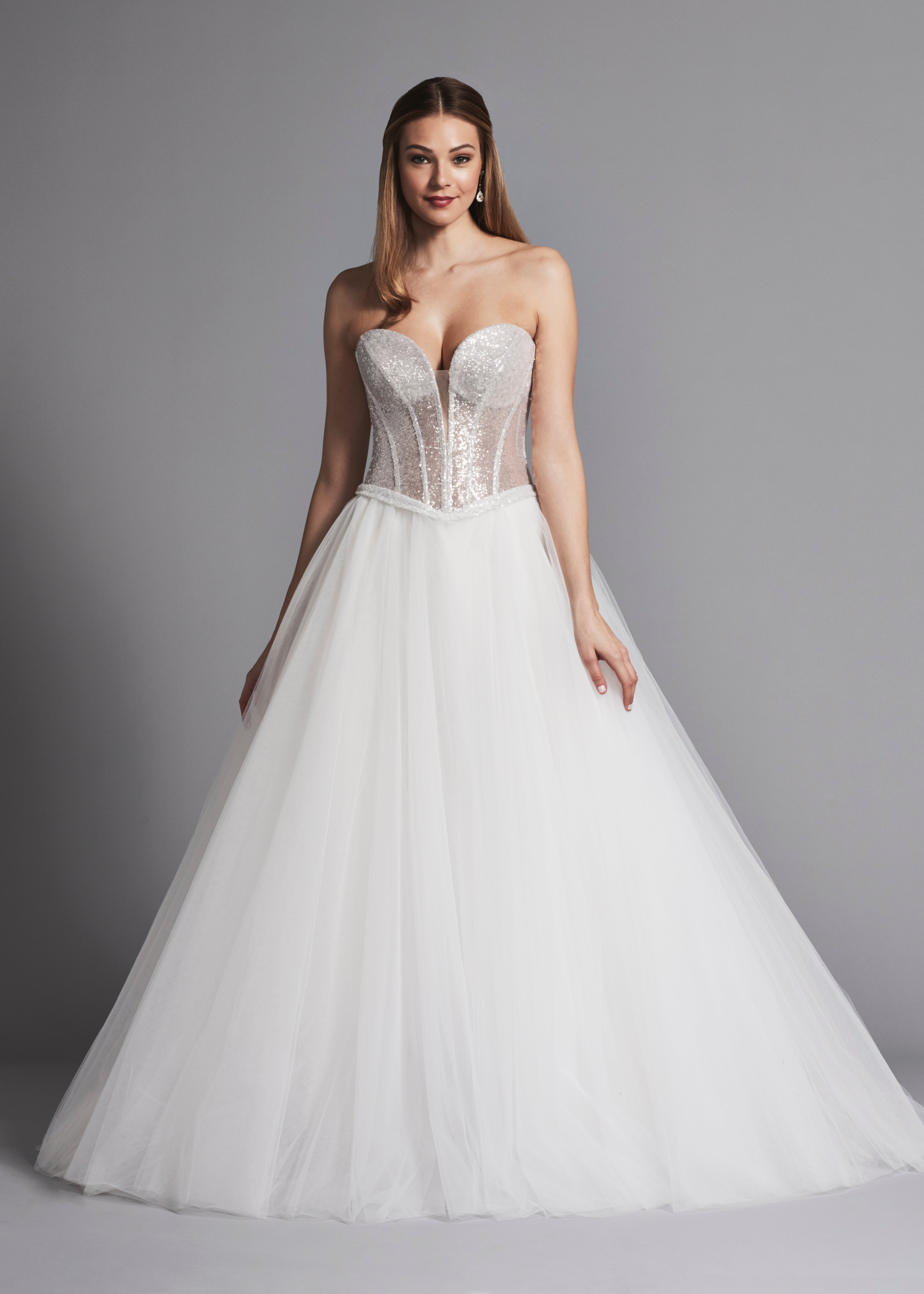 corset tulle wedding dress