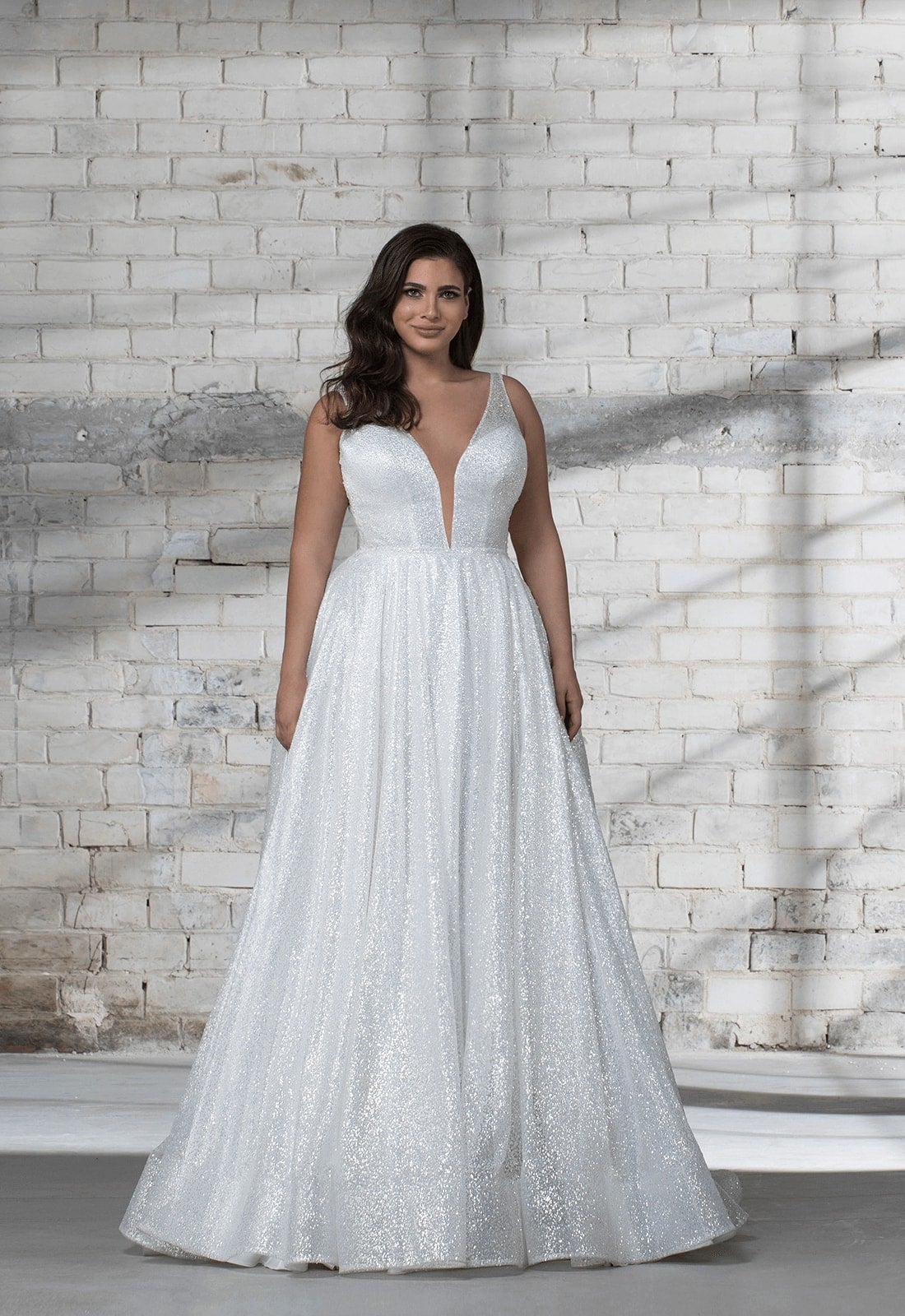 sparkly plus size wedding dress