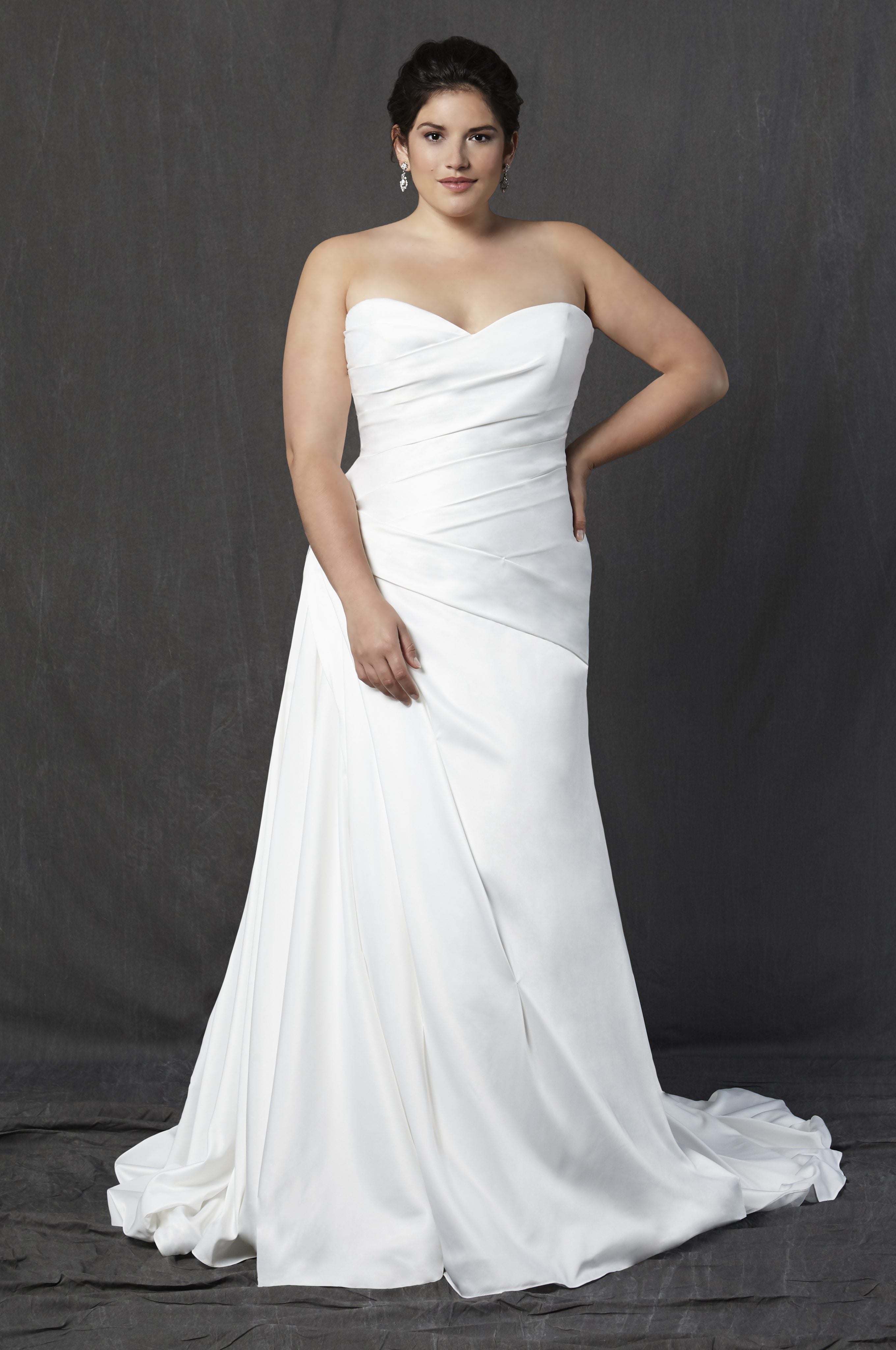 Strapless Sweetheart Ruched  A line Wedding  Dress  