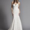 Classic Sweetheart Glitter Lace Fit And Flare Wedding Dress by Pnina Tornai - Image 1
