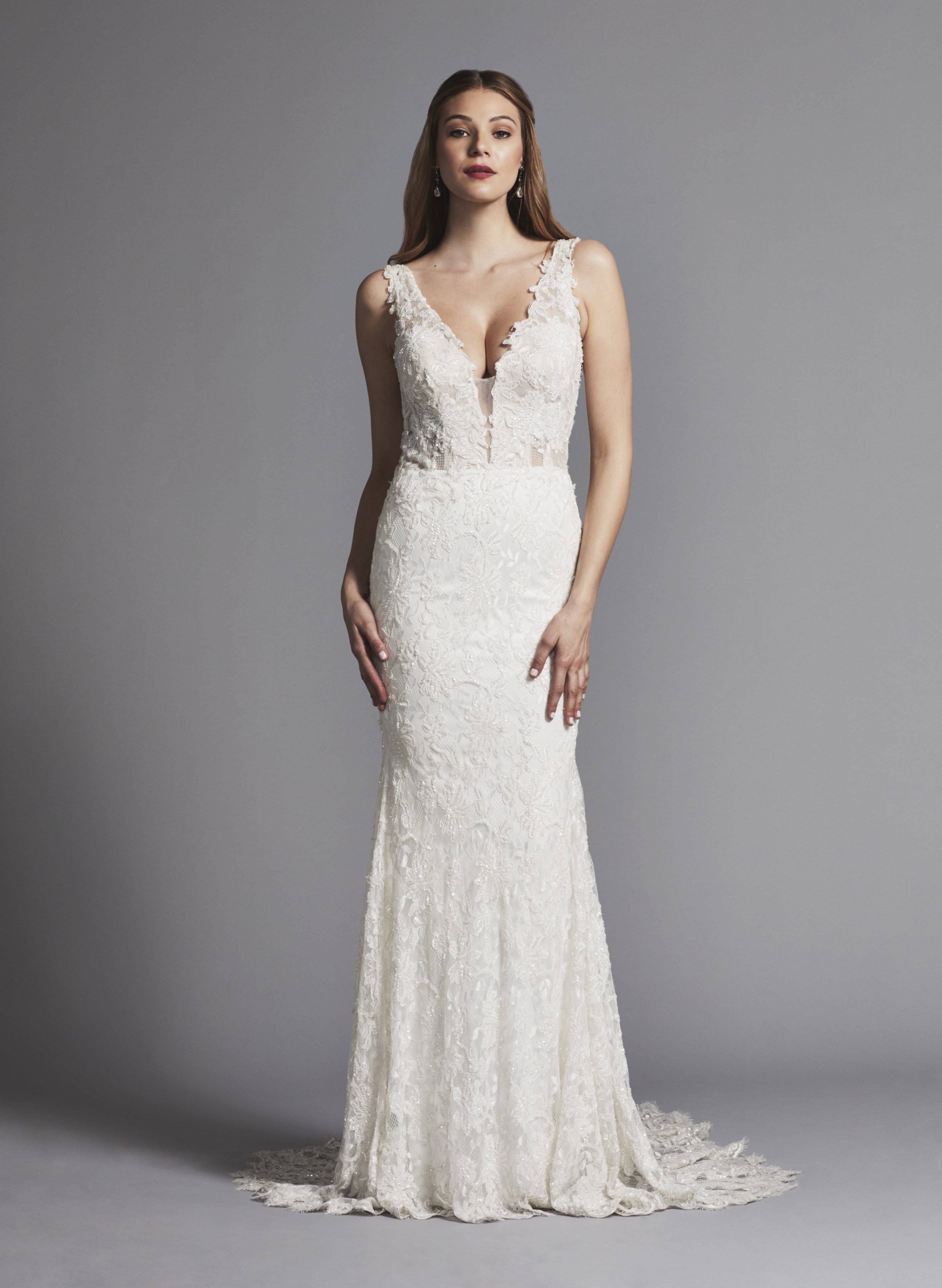 sheath wedding gown