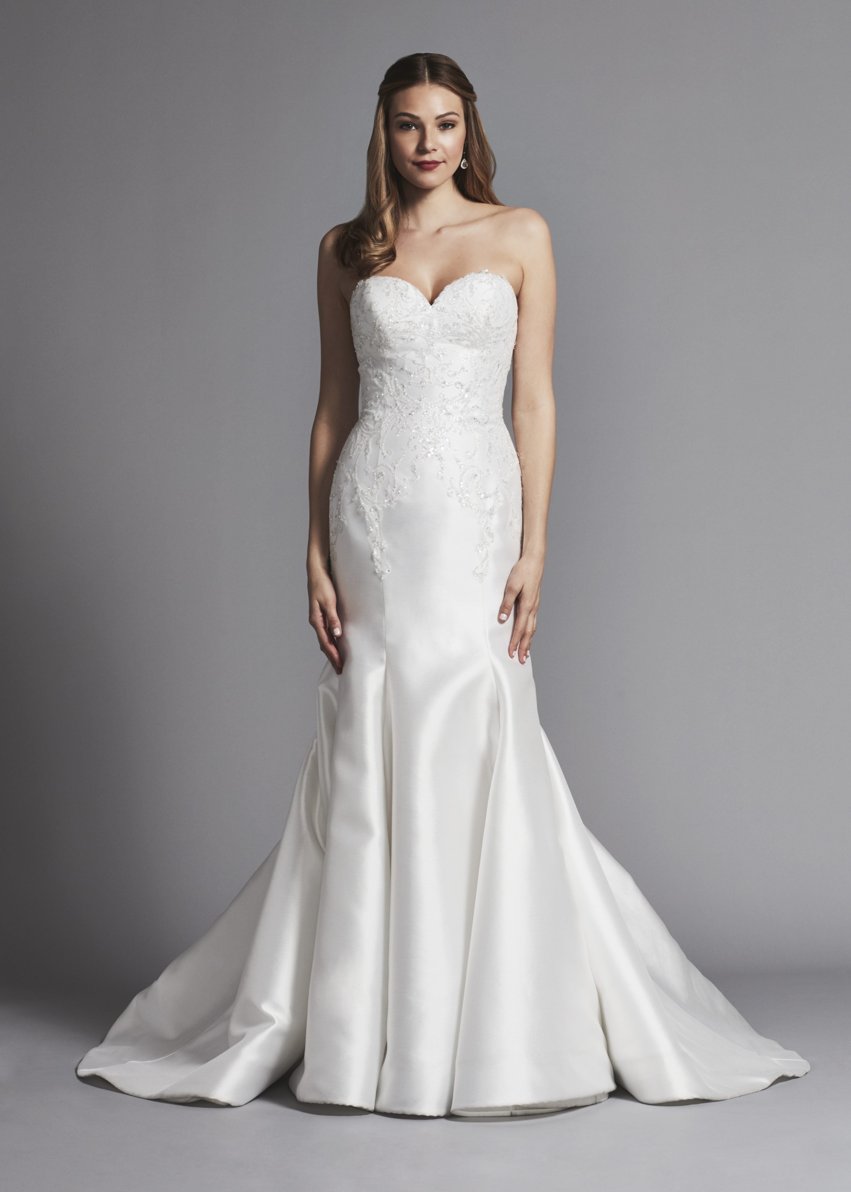 Sweetheart Strapless Fit And Flare Wedding  Dress  