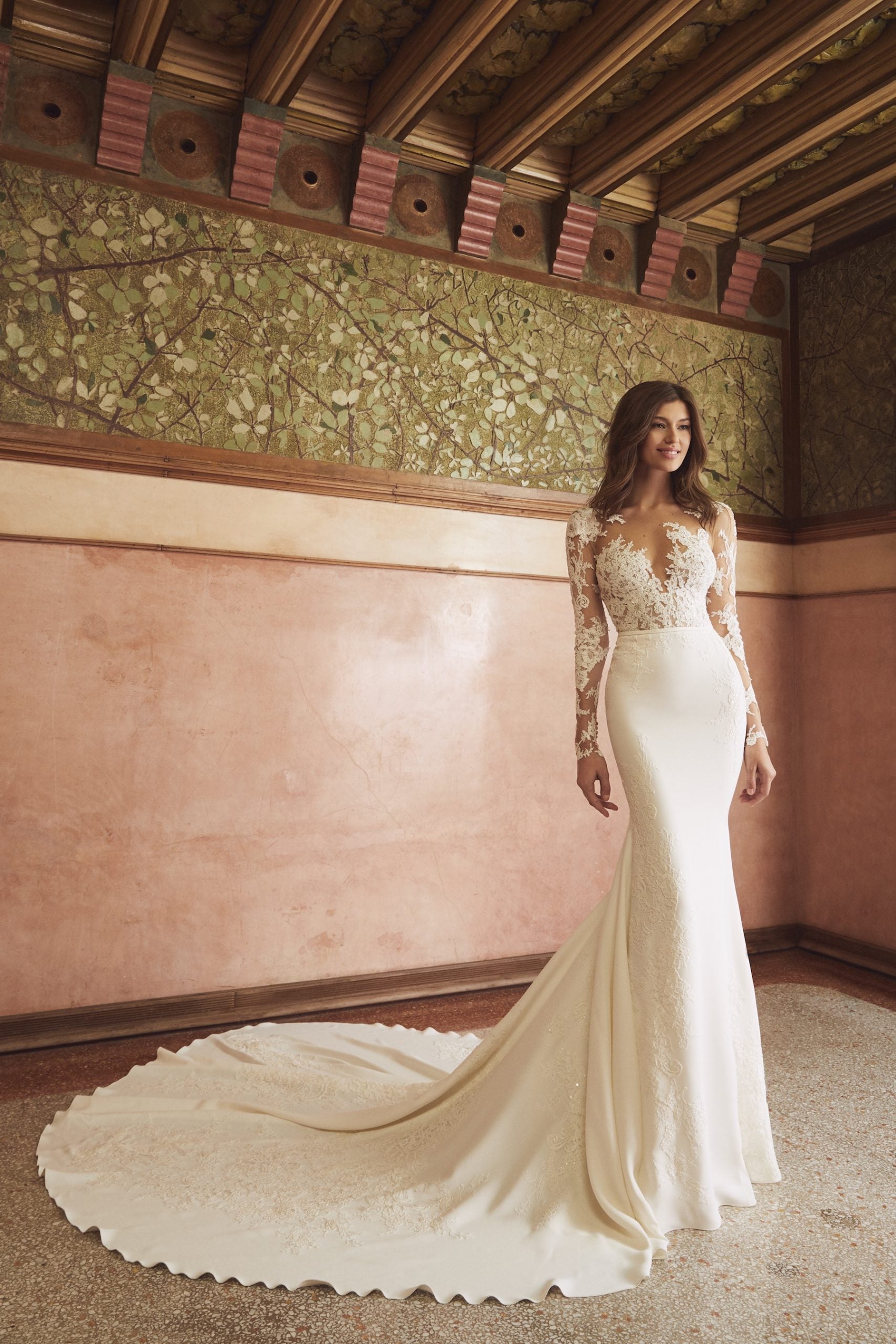 illusion lace wedding dress