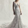 Fully Lace Cap Sleeve V-neck Fit And Flare Wedding Dress by Sottero and Midgley - Image 1