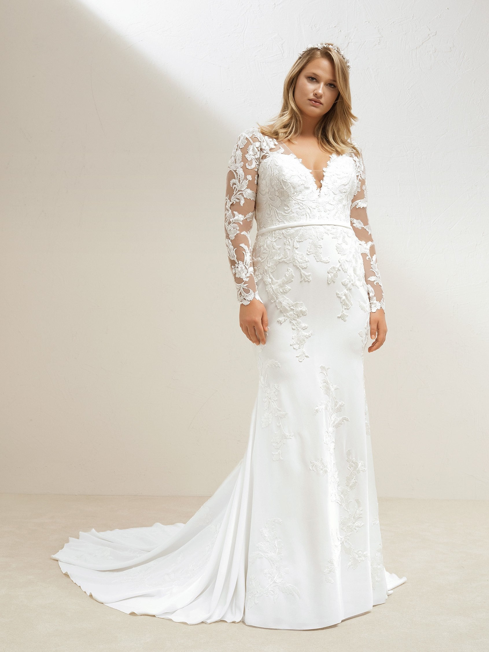 wedding dresses with sleeves near me