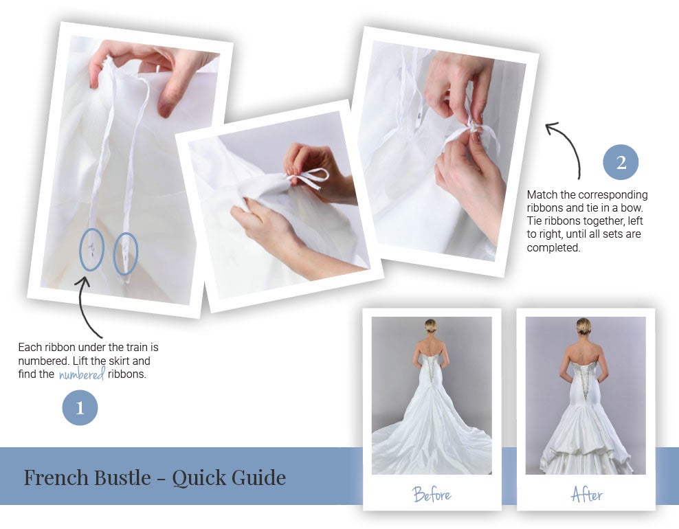 how to bustle a wedding dress