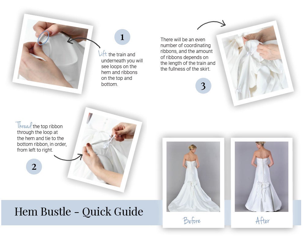 how to bustle a wedding dress