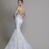 Off The Shoulder Guipure Lace Mermaid Wedding Dress With Crystal Applique by Love by Pnina Tornai - Image 2