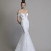 Off The Shoulder Guipure Lace Mermaid Wedding Dress With Crystal Applique by Love by Pnina Tornai - Image 1