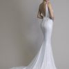 Sleeveless Glitter Sheath V-neck Wedding Dress by Love by Pnina Tornai - Image 2
