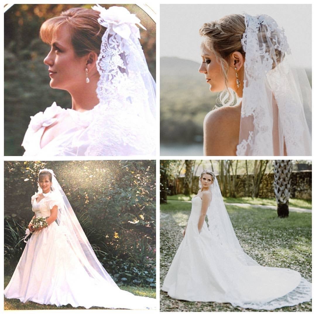 Take a look at these Kleinfeld brides and their moms in their wedding dresses on their wedding day in honor of Mother's Day!