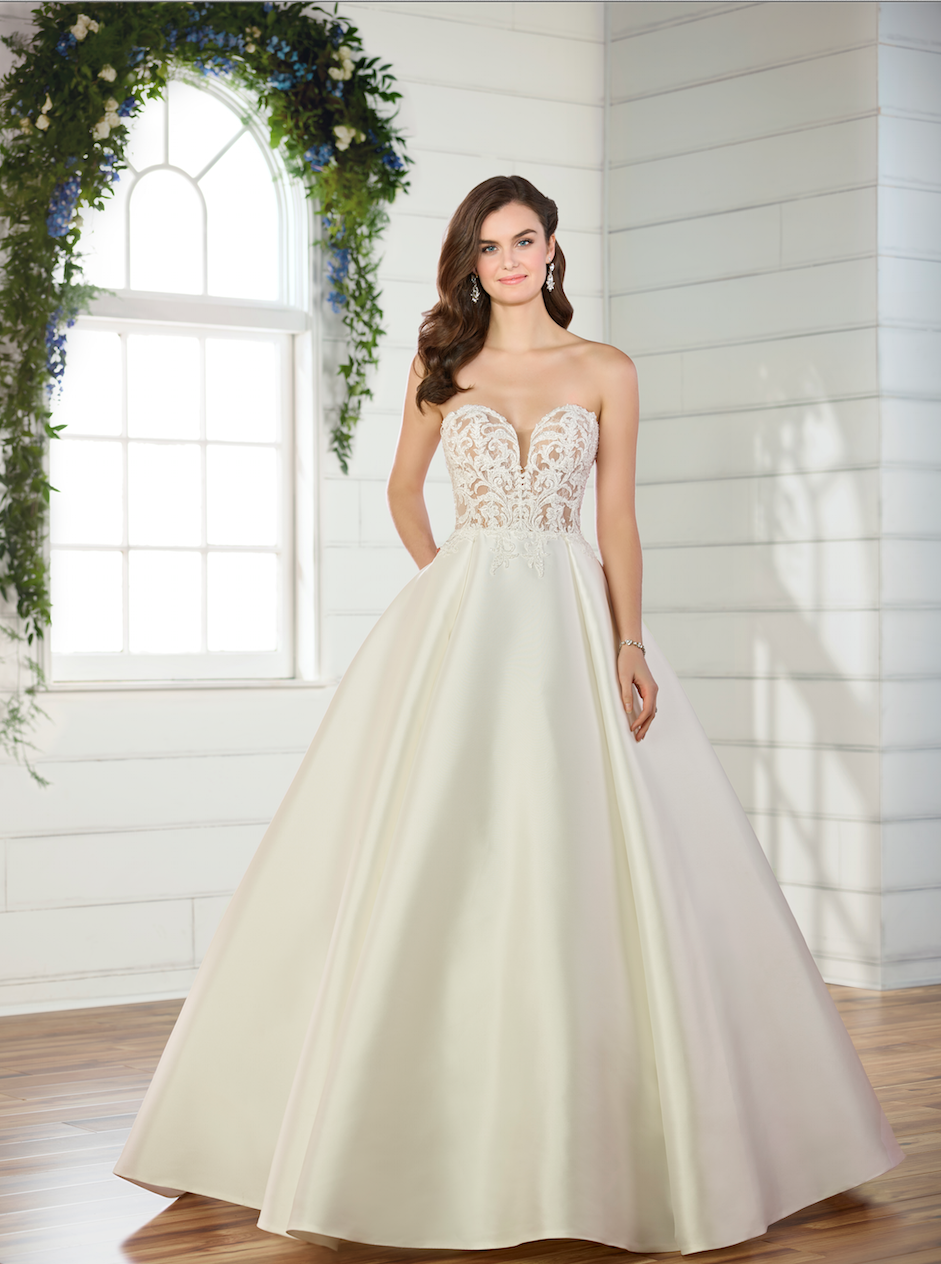 mikado ball gown wedding dress