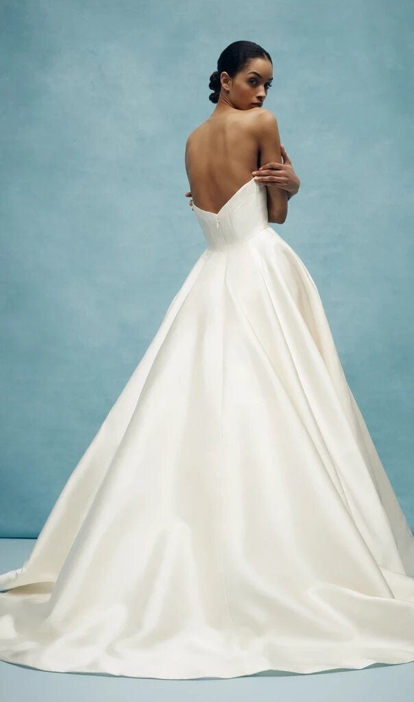 V-neck Ball Gown Wedding Dress by Anne Barge - Image 2