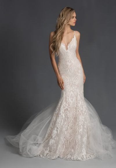 Embroidered Fit And Flare Sweetheart Neckline Wedding Dress by Hayley Paige