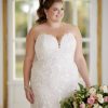 Strapless Sweetheart Lace Fit And Flare Wedding Dress by Stella York - Image 1