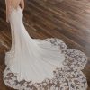 Spaghetti Strap V-neckline Crepe Fit And Flare Wedding Dress With Beading And Embroidery by Martina Liana - Image 2