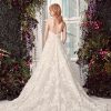 Floral Lace Embroidered Strapless Ball Gown Wedding Dress With Plunging V-neckline by Rivini - Image 2