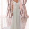 Illusion Long Sleeve V-neckline Sheath Wedding Dress With Beading by Stella York - Image 1