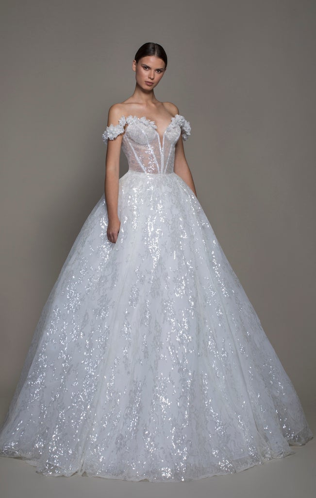 sparkly ball gown wedding dress