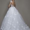 One-shoulder Tulle Ball Gown With Corseted Bodice And Flowers by Pnina Tornai - Image 2