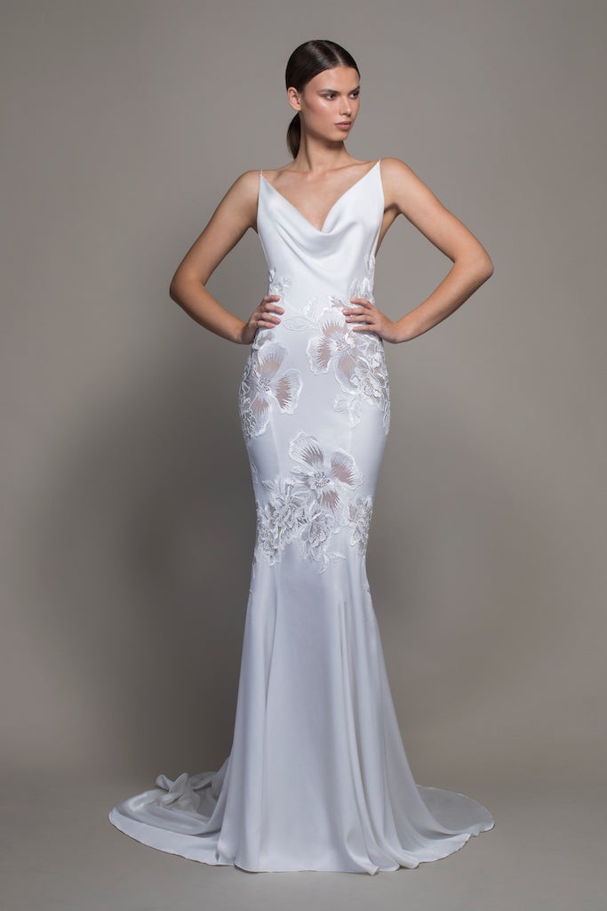 pnina tornai sheath wedding dress