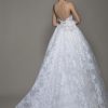 Strapless Sequined Lace Ball Gown Wedding Dress With Flowers by Pnina Tornai - Image 2