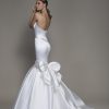 Strapless V-neckline Satin Mermaid Wedding Dress With Bow by Pnina Tornai - Image 2