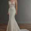 V-Neck Sleeveless Beaded And Embroidered Fit And Flare Wedding Dress by Martina Liana - Image 1