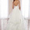 V-Neck Spaghetti Strap A-line Wedding Dress With Tiered Tulle Skirt by Stella York - Image 2