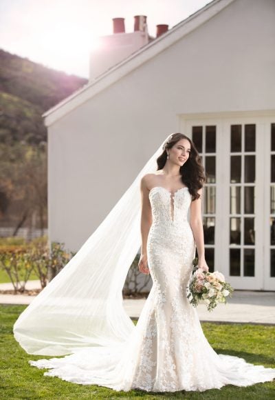 Strapless Floral Wedding Dreses by Martina Liana