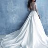 Long Sleeve Illusion Bodice Ball Gown Wedding Dress by Allure Bridals - Image 2