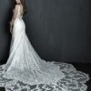 Sleeveless Fit And Flare Crepe Wedding Dress by Allure Bridals - Image 2