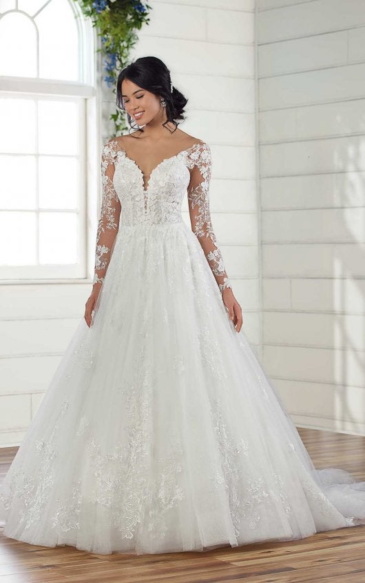 essense of australia long sleeve wedding dress