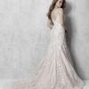 Spaghetti Strap Floral A-line Wedding Dress by Madison James - Image 2