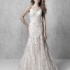 Spaghetti Strap Floral A-line Wedding Dress by Madison James - Image 1