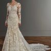 Long Sleeve Lace Fit And Flare Wedding Dress by Martina Liana - Image 1