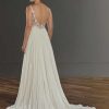 Sleeveless Lace Sheath Wedding Dress With Slit by Martina Liana - Image 2